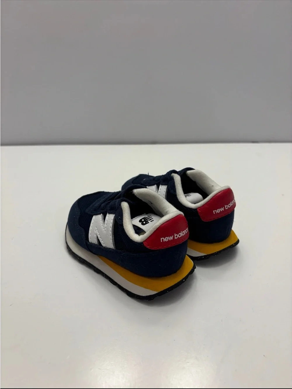 NEW BALANCE TODDLER 237 NAVY BUNGEE SNEAKERS size 5